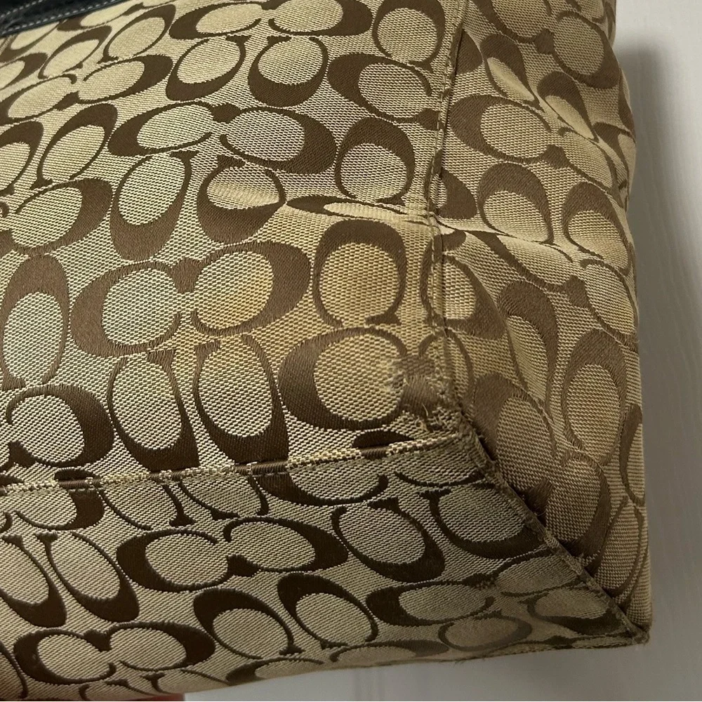 Coach Y2K Brown and Black Signature Tote
